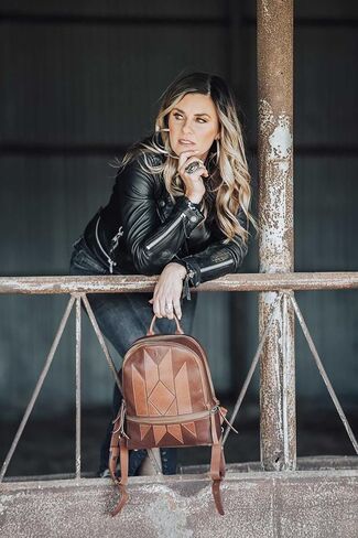 STS Ranchwear Women's Compact Multi-Function Leather Kai Collection Backpack, Black, One Size in Saudi Arabia