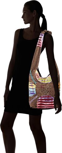 حقيبة يد وحقيبة ظهر بتصميم بوهيمي ومفروزة بنمط ممزق in Kuwait