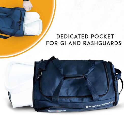 GrappleGear BJJ Convertible Duffel/Backpack with Dedicated Pocket for Gi and Rashguards - Brazilian Jui Jitsu, Martial Arts in Saudi Arabia