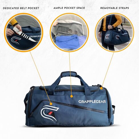GrappleGear BJJ Convertible Duffel/Backpack with Dedicated Pocket for Gi and Rashguards - Brazilian Jui Jitsu, Martial Arts in Saudi Arabia