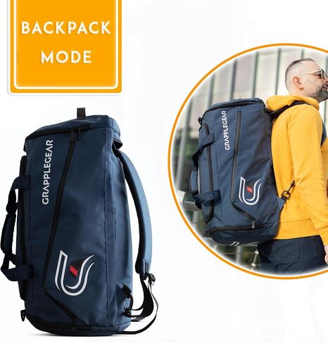 GrappleGear BJJ Convertible Duffel/Backpack with Dedicated Pocket for Gi and Rashguards - Brazilian Jui Jitsu, Martial Arts in Saudi Arabia