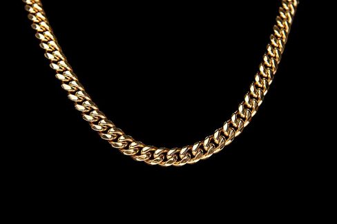 Dubai Collections 9mm Gold Cuban Link Chain For Men Necklace Lobster Clasp Chunky Diamond Real Plated Solid Heavy Overlay Jewelry 24-28 Inch in Kuwait