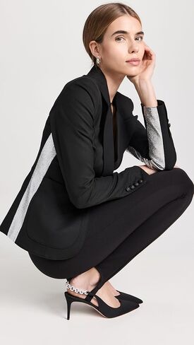 SMYTHE Women's Patch Pocket Tux Stripe Blazer in Kuwait