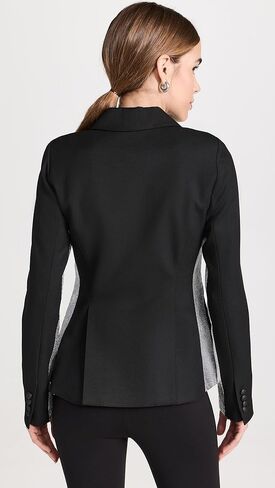 SMYTHE Women's Patch Pocket Tux Stripe Blazer in Kuwait