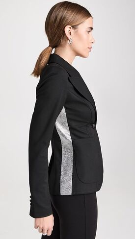 SMYTHE Women's Patch Pocket Tux Stripe Blazer in Kuwait