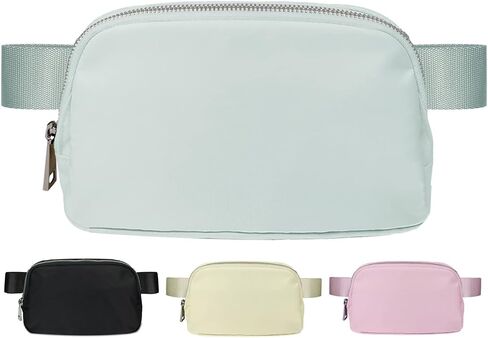 Cross body Belt Bag for Women Mini Fanny Pack for Men Fashionable Everywhere Belt Bag Cute Waist Pack for Running Travelling (Beige) in Saudi Arabia