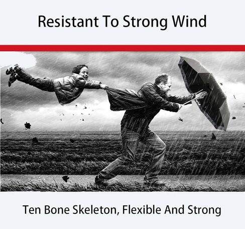 Folding Umbrella Windproof Travel Reinforced Canopy Ergonomic Handle Auto Open/Close,Dual Layers, Less UV Rays(Black） in Kuwait