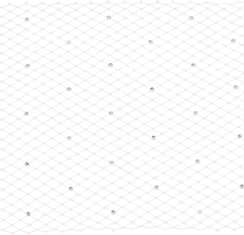 OLYCRAFT 1.1 ياردة أقمشة شبكية للحجاب الأبيض مع حجر الراين 7.9 بوصة واسعة الحجاب الزفاف شبكة قفص الطيور الحجاب المعاوضة Fascinator Millinery شبكية النسيج لصنع الحجاب غطاء الرأس للعروس in Saudi Arabia
