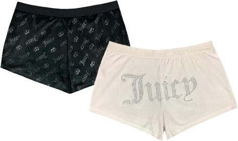 Juicy Couture Velvet Fleece Shorts 2 Piece Designer Pajama Set for Women, 2-Pack Sleep and Lounge Shorts in Kuwait