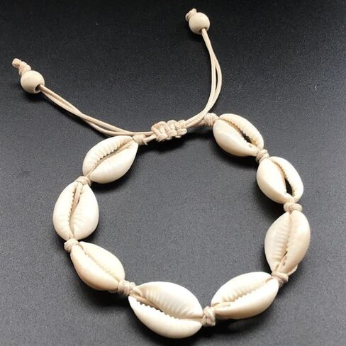 gofidin 10pcs Adjustable Bohemian Sea Shell Bracelet Anklet Rope Boho Cowrie Ankle Foot Bracelet Women Summer in Saudi Arabia