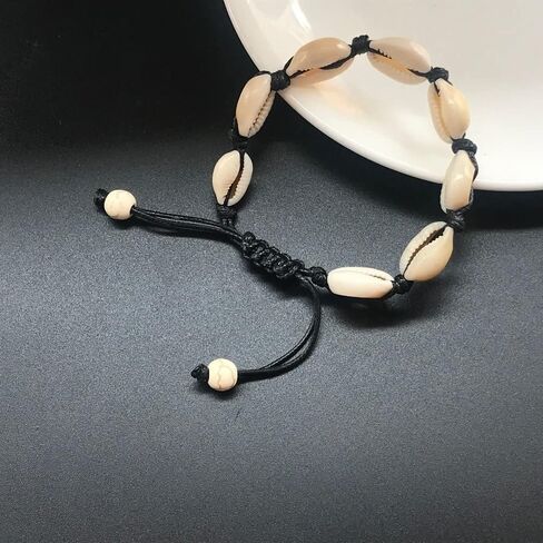 gofidin 10pcs Adjustable Bohemian Sea Shell Bracelet Anklet Rope Boho Cowrie Ankle Foot Bracelet Women Summer in Saudi Arabia