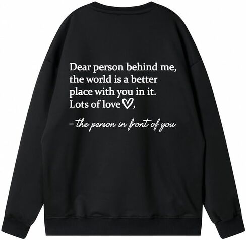 Dear Person Behind Me Hoodie You Are Enough Graphic Sweatshirts for Women Mental Health Awareness Shirt Pullover Top in Saudi Arabia