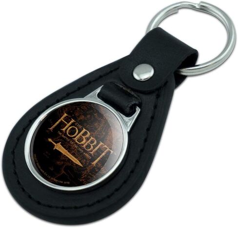 Black Leather The Hobbit Battle of The Five Armies Logo Keychain in Kuwait