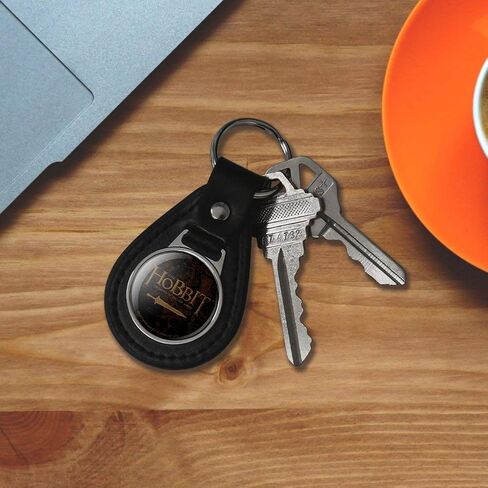 Black Leather The Hobbit Battle of The Five Armies Logo Keychain in Kuwait