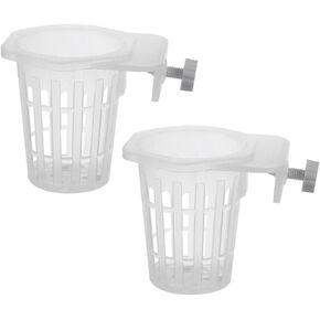 DONGKER 2 PCS Aquarium Plant Holder,Hanging Fish Tank Plant Pot with Hole for Aquarium Plants Decorations