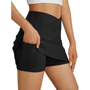 AUTOMET Tennis Skirts for Women Athletic Mini Skort Golf Shorts Workout Vacation Outfits with Pockets