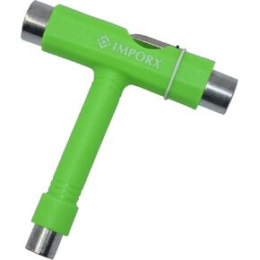 All in One Skate T/Y Tool Skateboard Tool, Multi-Function and Portable Skate Tool for Peny Borad and Longboard Screwdriver (Green T)