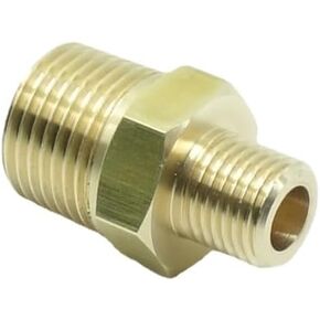 1 Piece M14X1.5 Male to 1/2 Male NPT Hex Nipple Metric Pipe Fitting Gauge Adapter