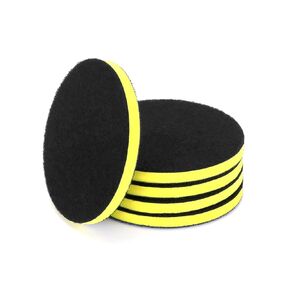 QWORK 5 Pack 5 Inch Interface Buffer Pad, Hook & Loop Polishing Pads, Soft Density Sanding Pads, Foam Cushion Interface Buffer, Sanding Pads for Automotive Woodworking Polishing