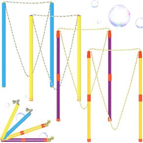 8 Pieces Giant Bubble Wands Big Bubble Wands for Kids Outdoors Bubble Toy for Birthday, Outdoor Activities, Party Favors, Giant Bubble Solution Not Included (Red)