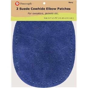 ELDIYME Fine Garment Suede Sew-On Elbow Patches 4.25 x 5.75 in 2/Pkg - Brown