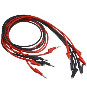 WMYCONGCONG 6 PCS Dual End Alligator Clips Test Lead Alligator Clips to Alligator Clip Test Leads 15A 3.3ft for Electrical Testing