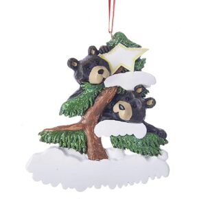 Kurt Adler Bear Family of 2 on Tree Ornament