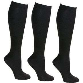 جوارب ضغط من PACKO SOCKS للنساء والرجال - للطب والتمريض والمشي لمسافات طويلة والتعافي والسفر والطيران (أسود، S/M) in Kuwait