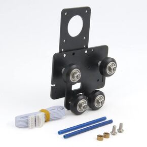 Zeberoxyz Upgrade Direct Drive Extruder Support Plate with 4pcs Pulleys Compatible with Dual and Single Gear,Easy Print Flexible Filament only for Ender5 Series 3D Printer (Upgrade Direct Plate)