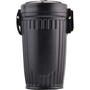 Mini Ashtray/Pocket Ashtray/Travelling Ashtray Made of Metal, Stylish Trash tin Design, Color: Black, Mod. HX909-04