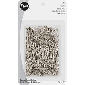 Dritz 512100 #2 Steel Safety Pins with Nickel Finish, 1-1/2" (1,440-Pack)