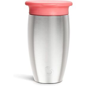 Munchkin® Miracle® 360 Toddler Sippy Cup, Spill Proof, 10 Ounce, Stainless Steel, Pink