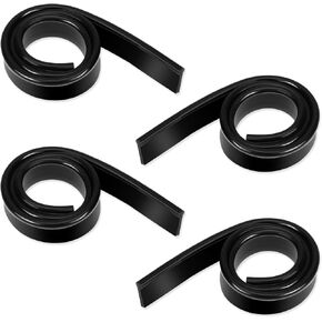 Jeffdad 4Pcs Rubber Squeegee Replacement Blades, 18" Professional Cut-to-Size Replacement Rubber Squeegee Blade Black Squeegee Scrubber for Windows, Glass Cleaning, Shower Doors
