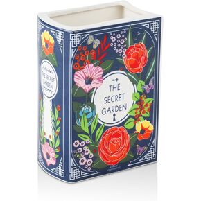 Book Vase Mystery of Growth Book Flower Vase, Flower Ceramic Vase Books for Home Decor Planter Book Lover Women Gifts (Book-S)