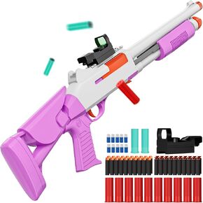 لعبة Ouzhimanxing Toy Shotgun Shell Ejecting Toy Gun (33 بوصة)، مسدس رصاص ناعم [مع 10 قذيفة 40 سهم ناعم] مثالية للعب في الأماكن المغلقة أو الهواء الطلق