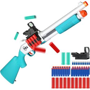 لعبة Ouzhimanxing Toy Shotgun Shell Ejecting Toy Gun (33 بوصة)، مسدس رصاص ناعم [مع 10 قذيفة 40 سهم ناعم] مثالية للعب في الأماكن المغلقة أو الهواء الطلق