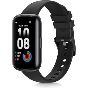 Fitness Tracker with 24/7 Heart Rate, Blood Oxygen, Sleep Monitor, 3ATM Waterproof Fitness Watch/Smart Watch/Activity Tracker, Pedometer/Step Counter, Calorie Tracker for Women Men, Black