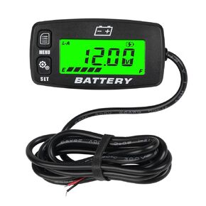 12V 24V 36V 48V Battery Indicator LCD Battery Capacity Voltage Monitor Gauge for Lead-Acid Battery, Gel Battery, Lithium Iron Phosphate Battery, Power Battery,Customized Battery Types