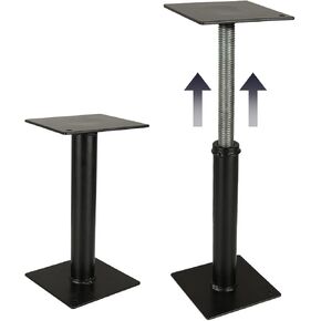 2 PCS Adjustable Floor Jack House Floor Jacks Post Pole for Leveling 7.5" - 14" Height Range Telescoping Jack for Temporary Support, Black