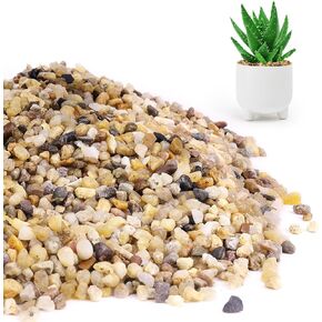 WHANLEY L&Q 5 LB Matte Gravel,Natural Black River Rocks(0.4~0.8 Inches) Black Gravel,Black Fish Tank Gravel,Pea Gravel,Vase Filling Stones,Rocks,Decorative Stones,Black Aquarium Gravel,Small Rocks