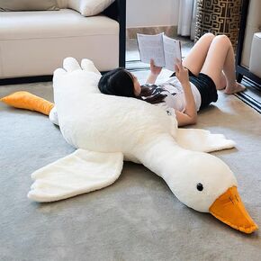 Tanha Goose Plush, Goose Stuffed Animal, White Stuffed Goose, Soft and Cute Duck Plush Gift for Kids and Adults（35 inch, 90cm）