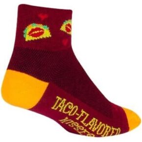 SockGuy Women's Taco Kisses 2in Ankle Athletic Cycling/Running Socks