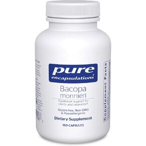 Pure Encapsulations Bacopa Monnieri | Supplement for Brain, Memory, Concentration, and Stress Support* | 180 Capsules