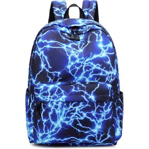Boys Backpack, Backpack for Boys Middle School Bookbag Lightning Travel Rucksack for Teenager Boys (Blue)