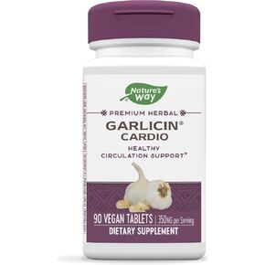 Nature's Way Garlicin Cardio SmartRelease Garlic with MAX Allicin Potential Odor Free, 90 Count, Pack of 2