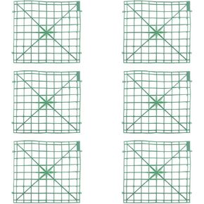 6PCS Artificial Flower Grid Panels (25cmx25cm) Plant Wall Base Plastic Flower Insert Grid Arch Simulation Background Wall Lawn Fence Grid for DIY Arch Decoration Wedding Birthday Party