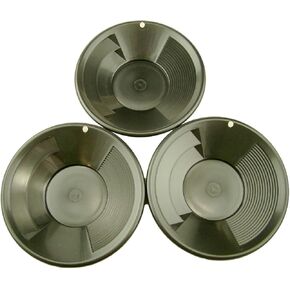 3x8 Black Mining-Prospecting Lot of 3 Pans