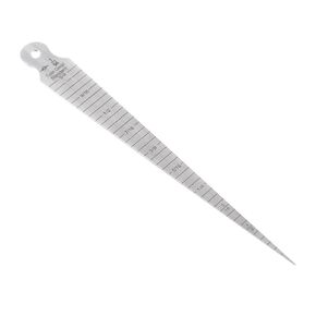 Taper Gauge Scale 1-15mm Stainless Steel Aperture Wedge Feeler Hole Metric/Imperial Measure for Internal Diameter Determination, Aperture Measurement