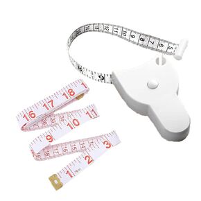 Tape Measure Body Measuring Tape Kit - 60-Inch Automatic Telescopic & 79-Inch Double Scale Flexible Vinyl Tape Measures - Ideal for Fitness, Waist, Hip, Bust, Arms, Sewing, Craft and More (2-in-1 Set)