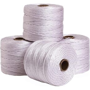 Beadsmith S-Lon #18 Cord, Multipack with 4 Spools (Lilac Mix), Ideal for Stringing Beading Crochet and Micro-macramé Jewelry